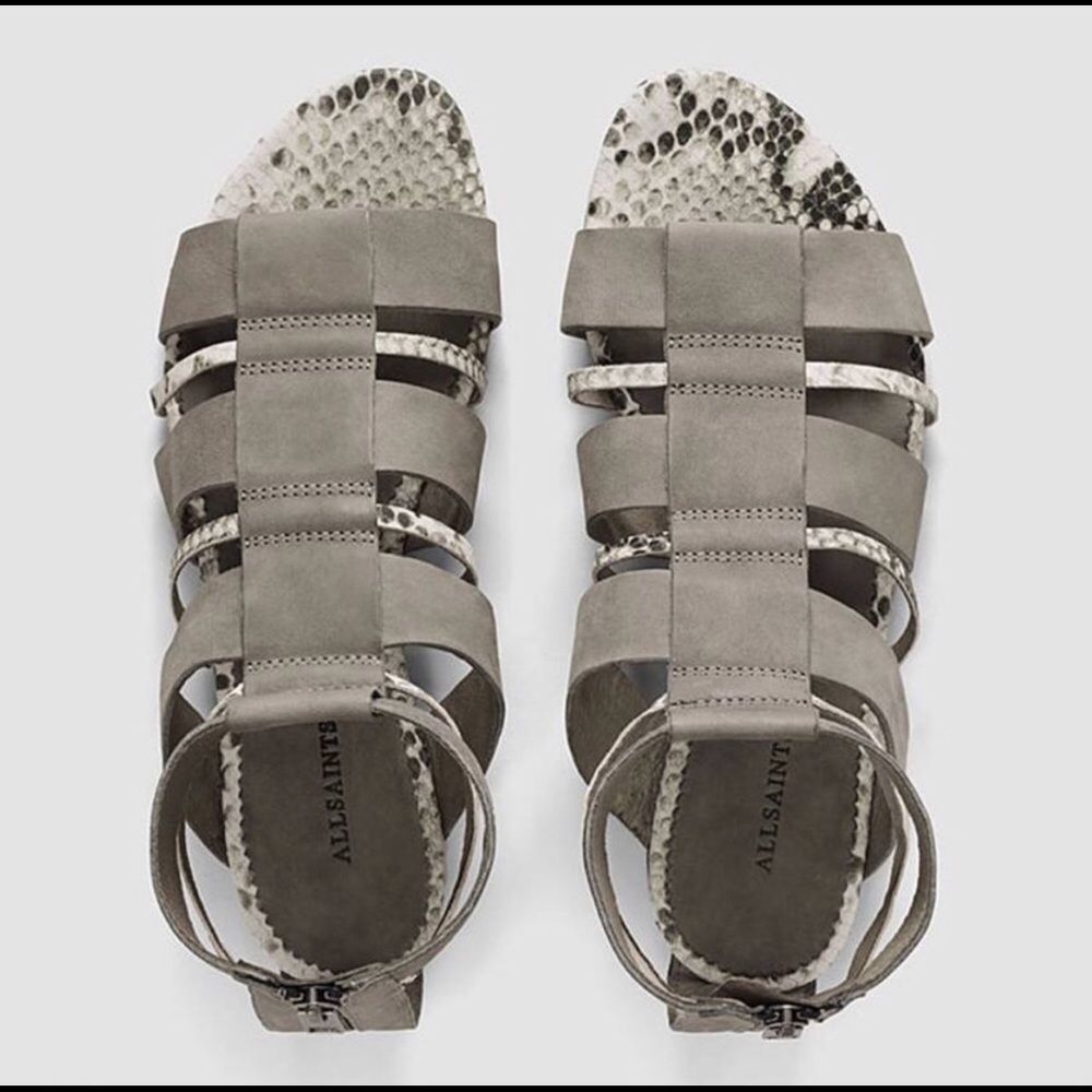 All Saints Phoenix’ Gladiator Snakeskin Sandal